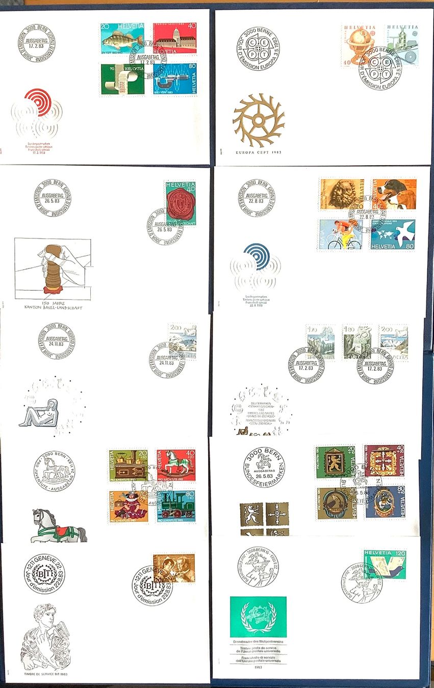 Tutti i francobolli: 1983  - Schweiz FDC / Jahresausgabe – Nuovo (secondo la descrizione) da Liestal venduto da Skunk02