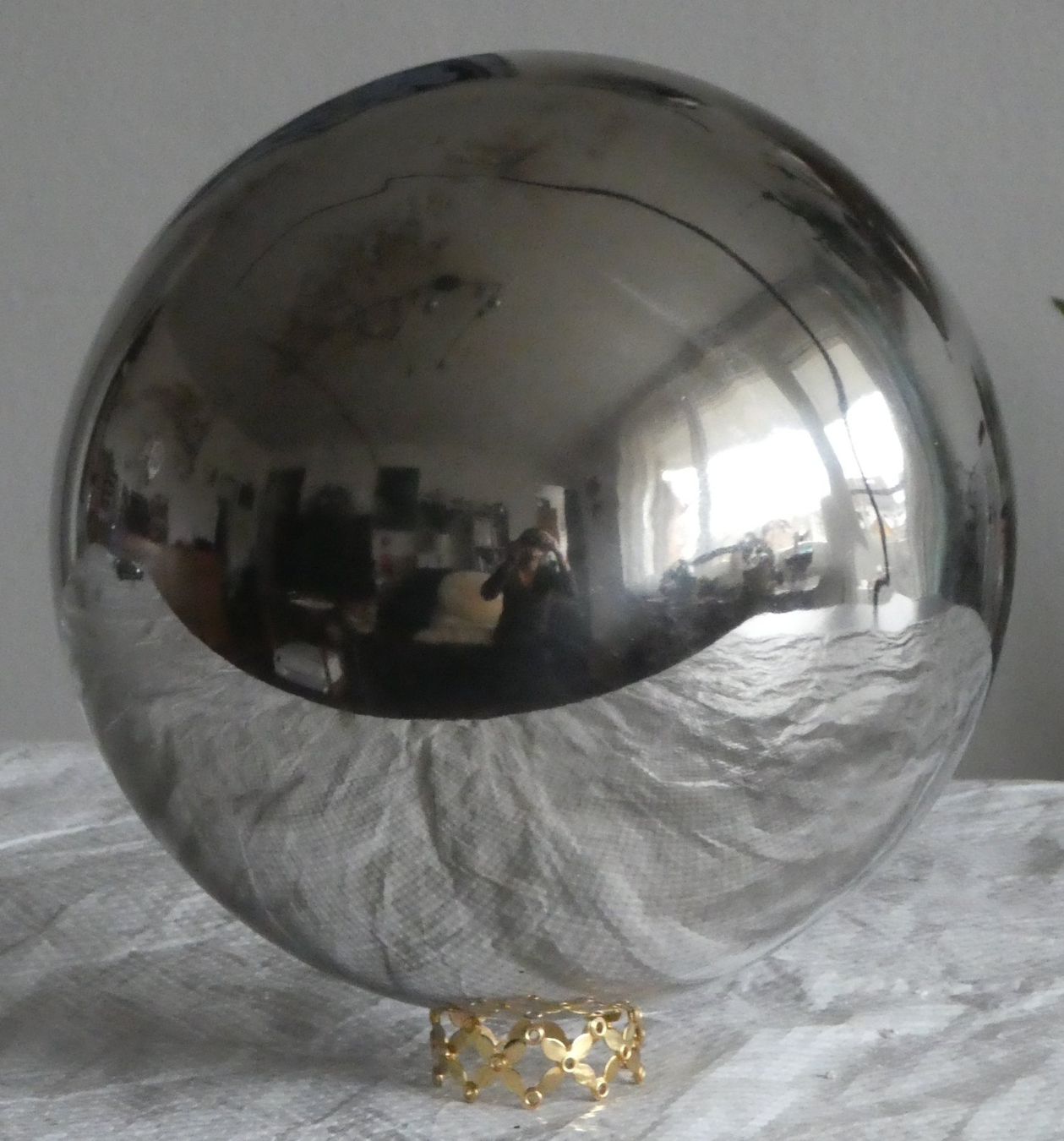 Tutte le decorazioni: Grosse Dekokugel 20cm aus Metall – Usato da Diessenhofen venduto da Hundeseele