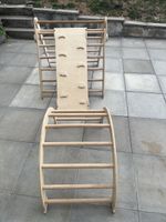 Spielgerüst Holz Pikler Dreieck mit Rutsche/Kletterwand
