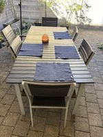 Gartentisch mit 6 Stühlen guter Zustand 180x90cm