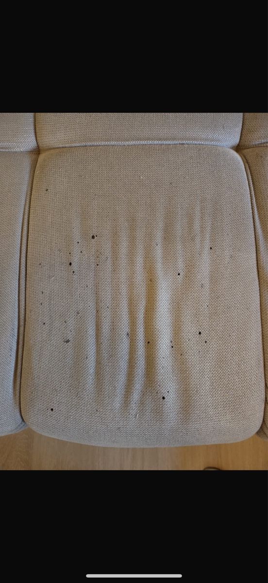 Sofas: Ecksofa Stoff grau mit Flecken ca. 300x200cm gebraucht – Gebraucht aus Dietwil von Linda_mn 1