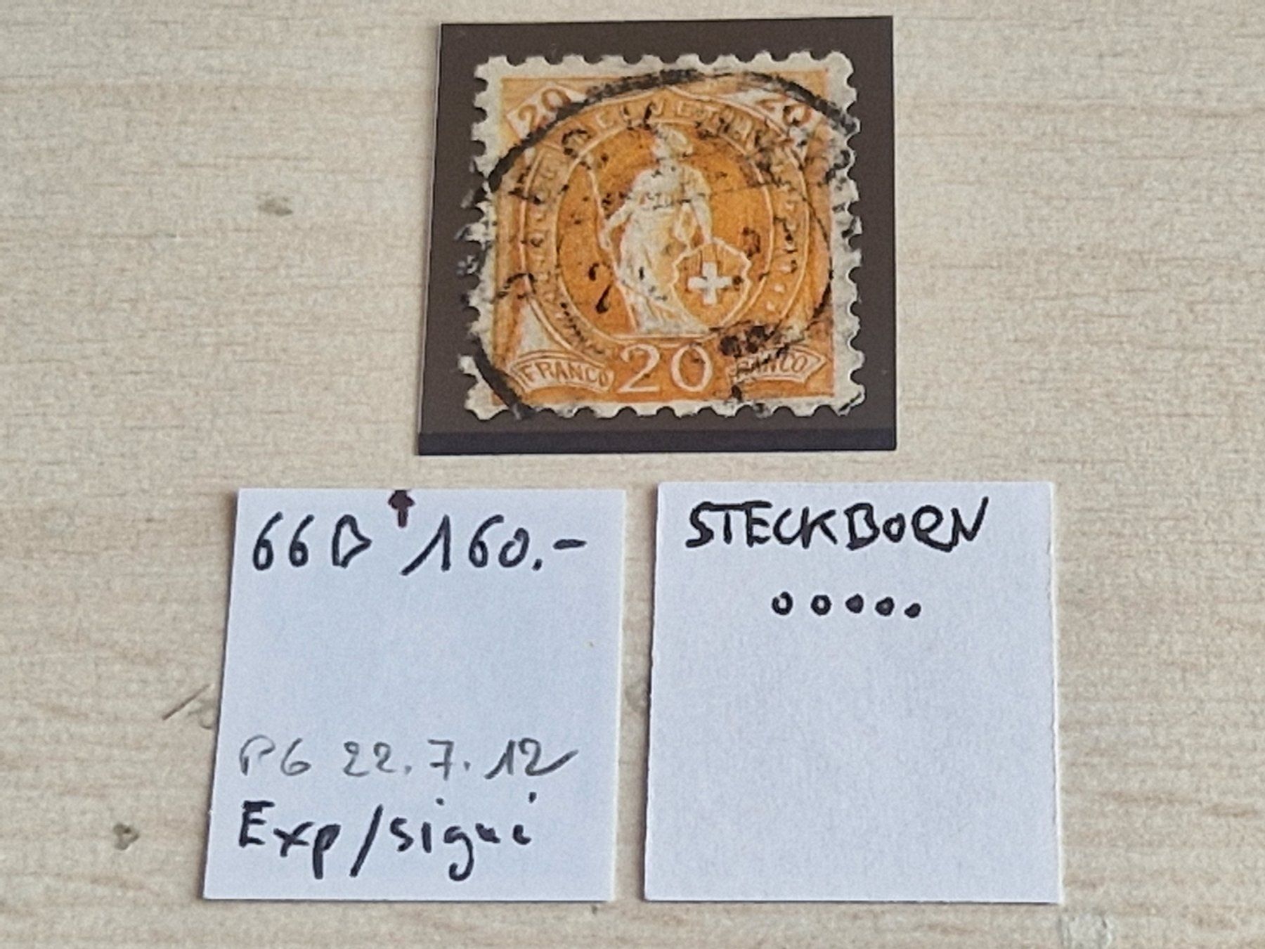 Tutti i francobolli: Stehende 66B, signiert, Steckborn, ab 1.- – Usato da Burgdorf venduto da Glossy01