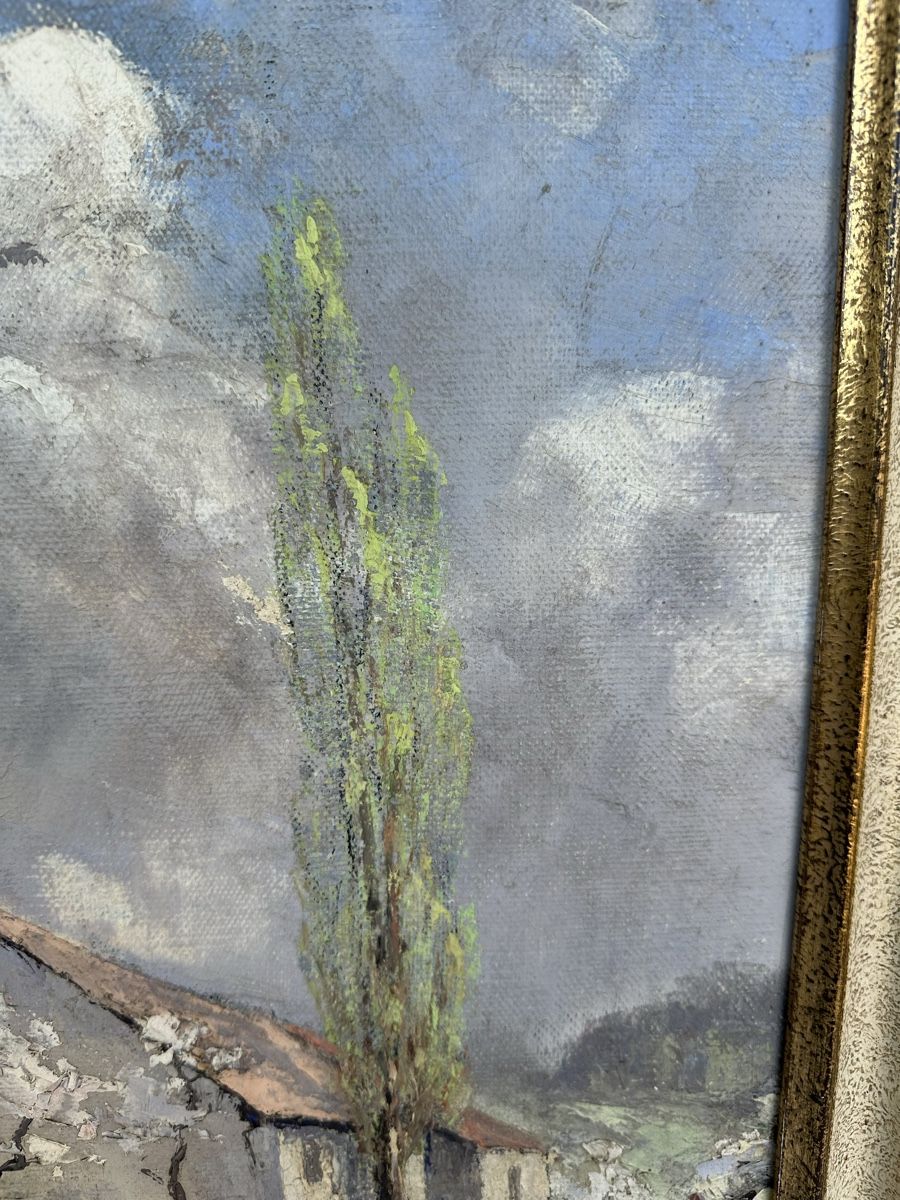 Dipinti: Huile sur toile, paysage printemps – Usato da Lausanne venduto da artnouveau04 3