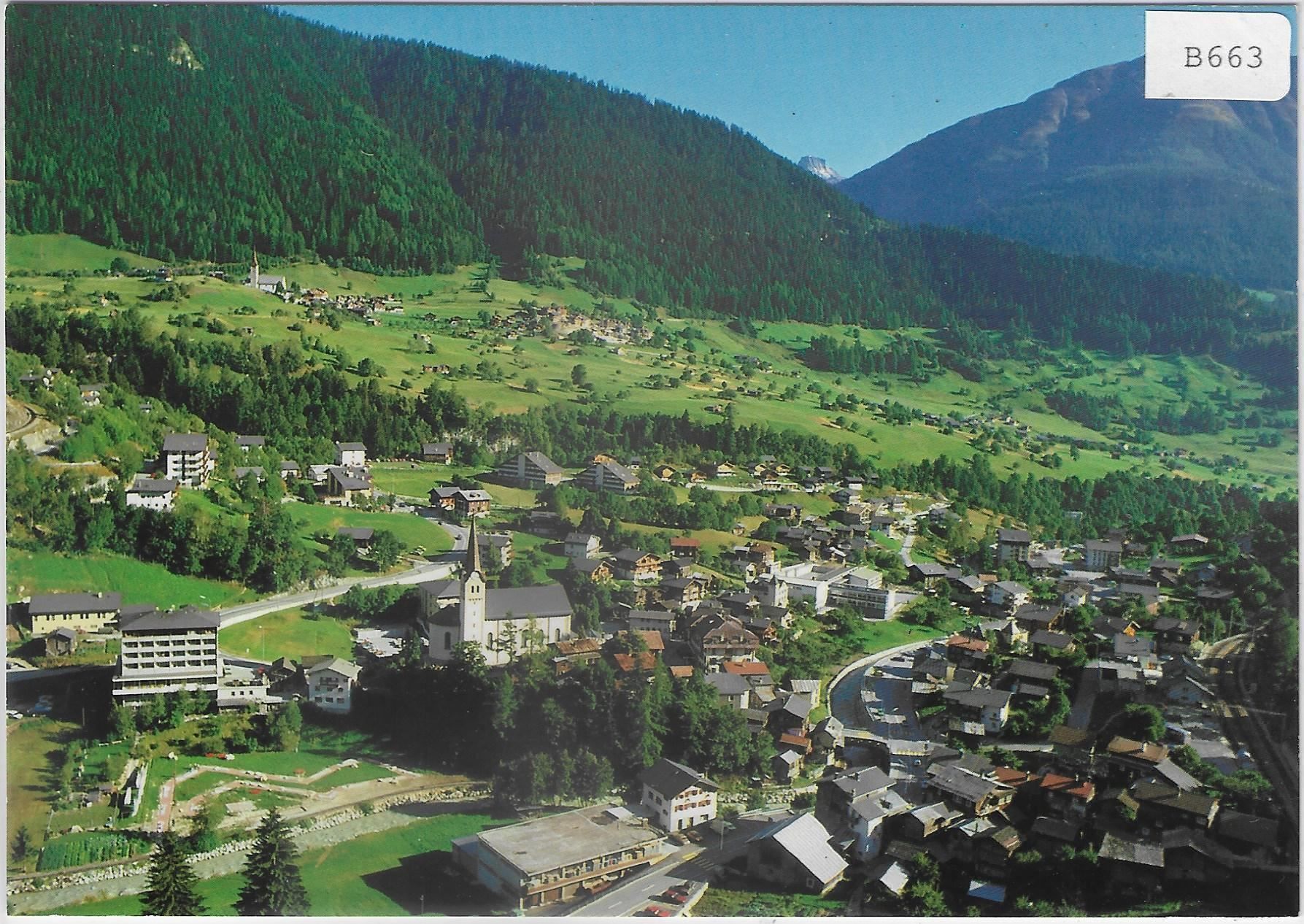 Cartoline postali: Fiesch - Generalansicht – Usato da Ettingen venduto da Kartenplanet