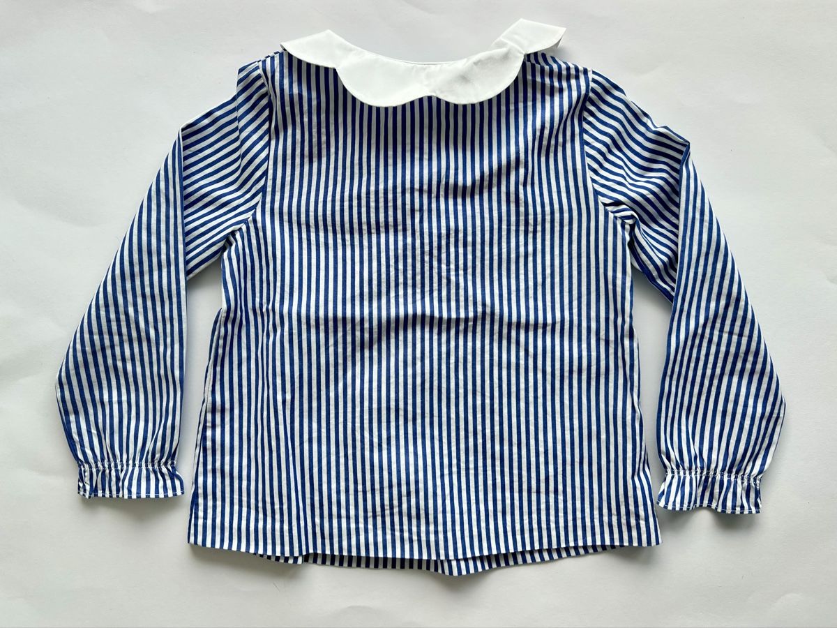 Jacadi Camicette, T-shirt & Top: Blouse rayée bleue et blanche - JACADI - Taille 110 - 5 ans – Usato da Zug venduto da ama_fgg6 1