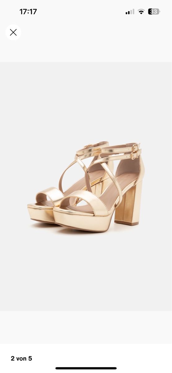 Damenschuhe: Goldene High heels 38 – Gebraucht aus Root von Fashionhomeandmore