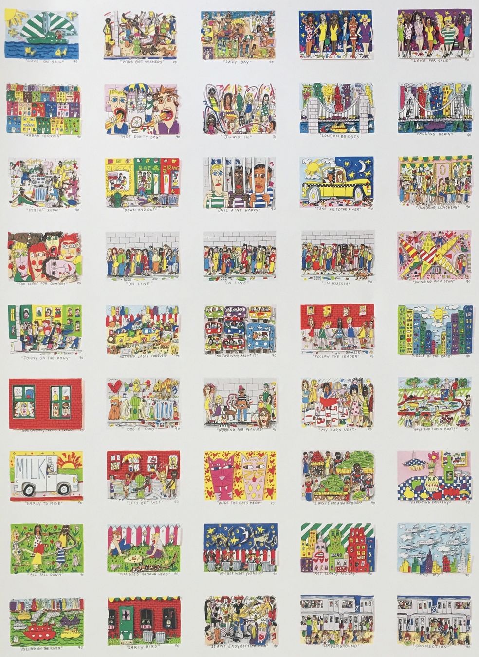 Grafica & Litografie: James Rizzi    "81 Rizzi Prints on the wall" – Usato da Nennigkofen venduto da waltraub 2