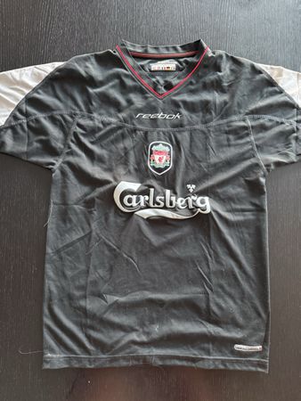 Maillot de football Reebok Liverpool noir et blanc