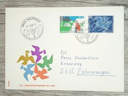 TR17 Enveloppe + Timbre Suisse 1969