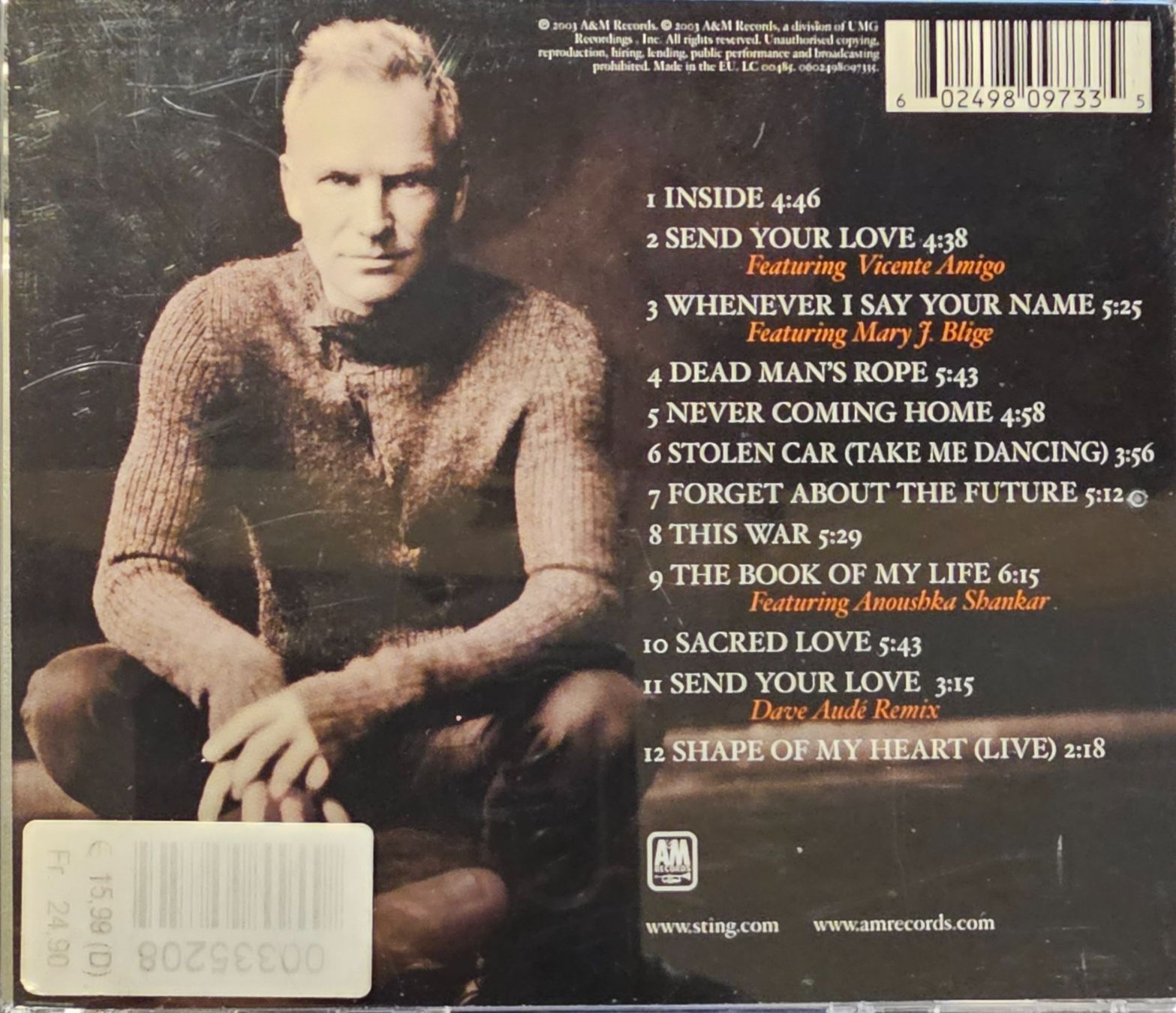 CDs: Sting – Sacred Love – Gebraucht aus Wahlen b. Laufen von Cg10 1