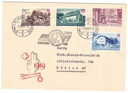 Lettre de Zürich BPA A486 pour Zürich le 1.VIII.49