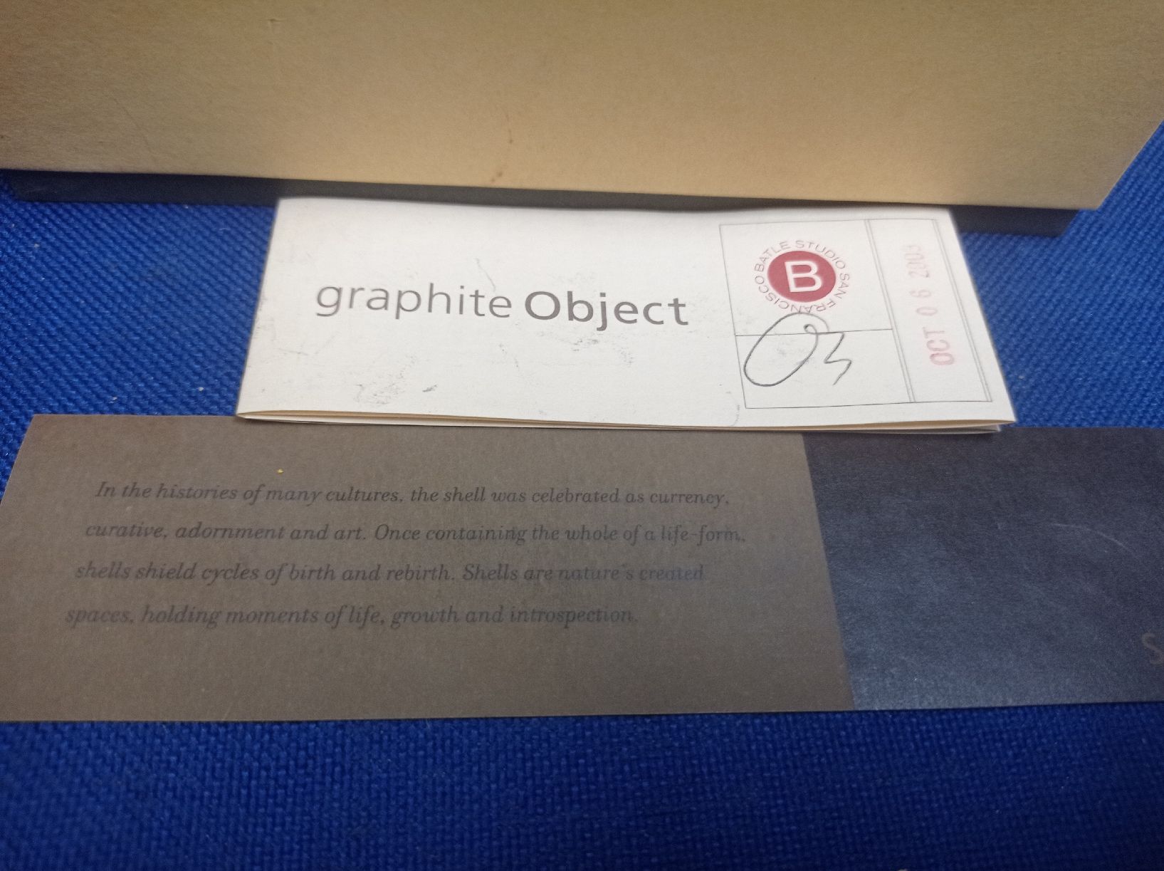 Tutte le decorazioni: Graphite Muschel Skulptur Objekt Deko – Nuovo (secondo la descrizione) da Oberwil b. Zug venduto da Gto469 1