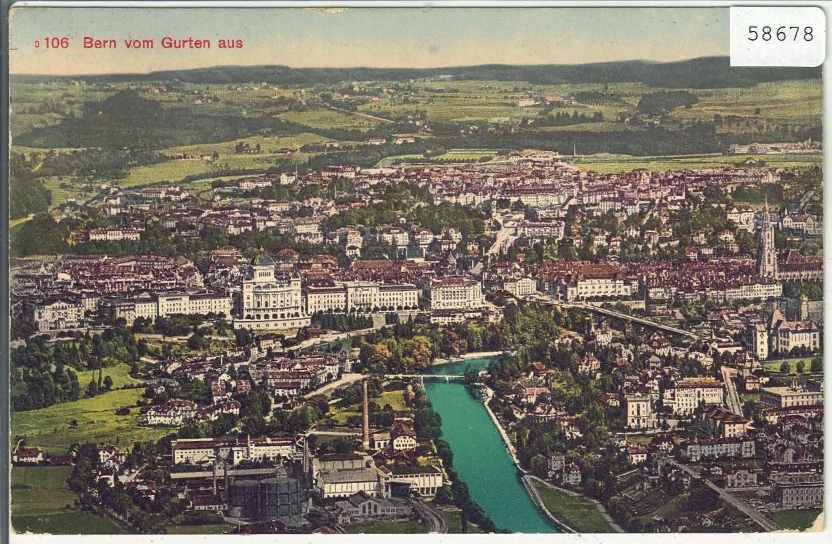 Cartoline postali: Bern vom Gurten aus - Litho – Usato da Ettingen venduto da Kartenplanet