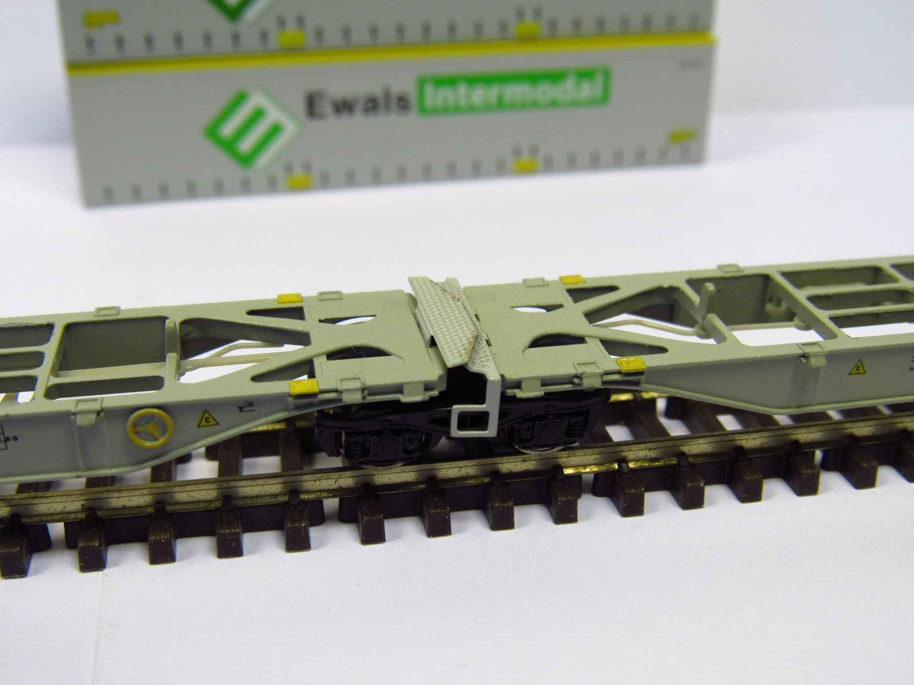 Rocky Rail Modellini di ferrovie: Rocky Rail N RR60113 Doppelcontainerwagen Ewals Intermodal – Usato da Langenthal venduto da pc-s1 3