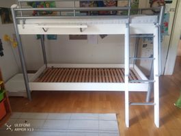 Hochbett Metall und Holz guter Zustand 90x200cm