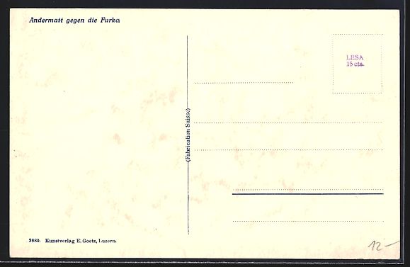 Cartoline postali: Andermatt, Ortsansicht aus der Vogelscha – Usato da Berlin venduto da bartko-reher 1