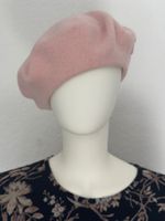❄️☃️❄️ Wunderschöne, rosa Woll-Barett- ideal für den Herbst