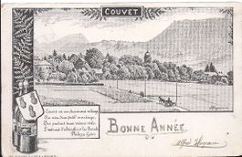 COUVET, carte Oscar Huguenin
