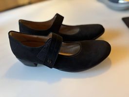 Hartjes Nubuk Echtleder Schuhe + Lederbürste - neuwertig