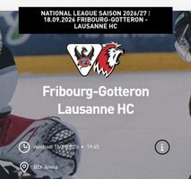 2× Sitzplatz Fribourg-Gotteron - Lausanne HC 