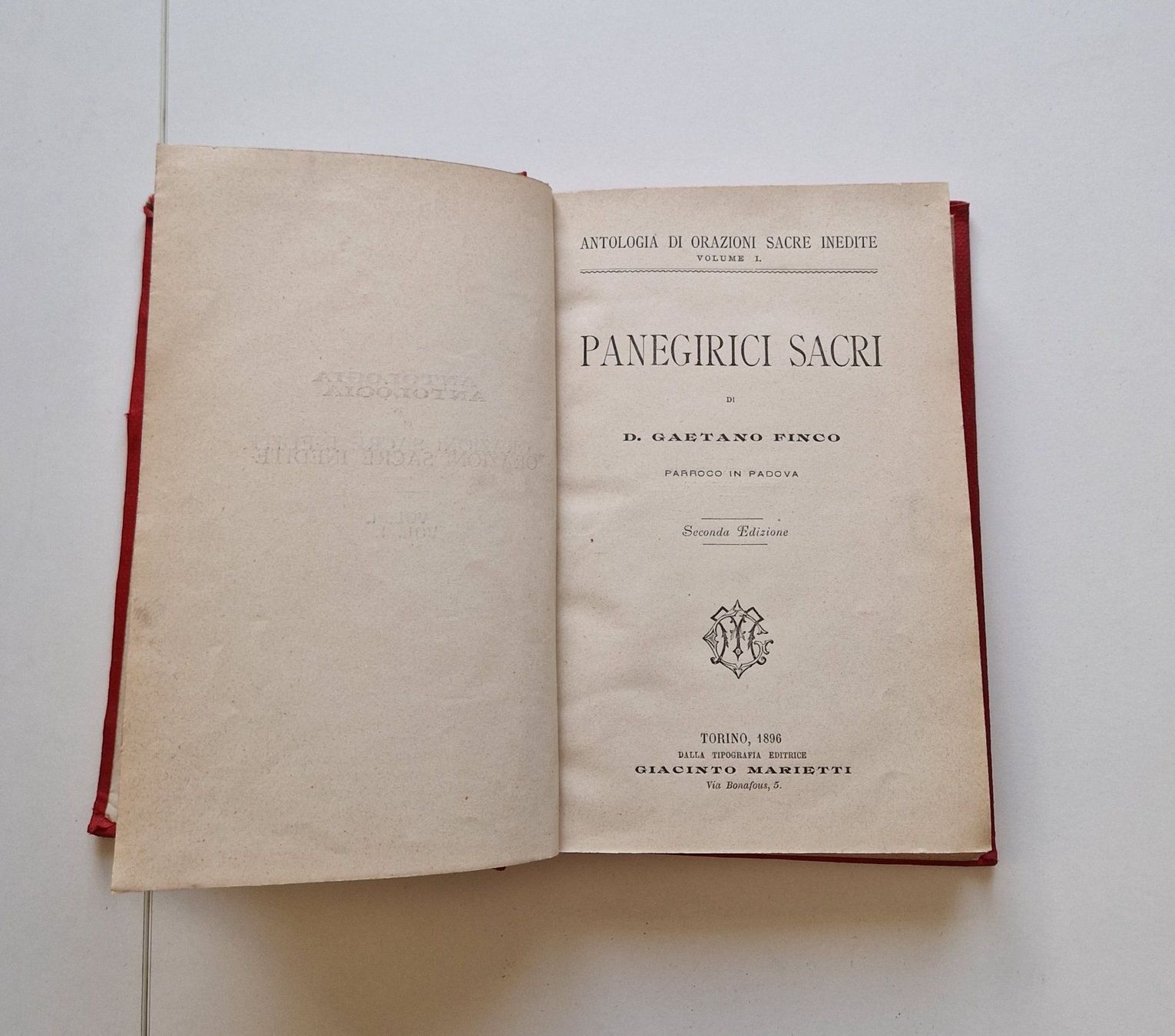Libri: 1896 - Panegerici sacri – Usato da Fortunau (Ayent) venduto da le.baron