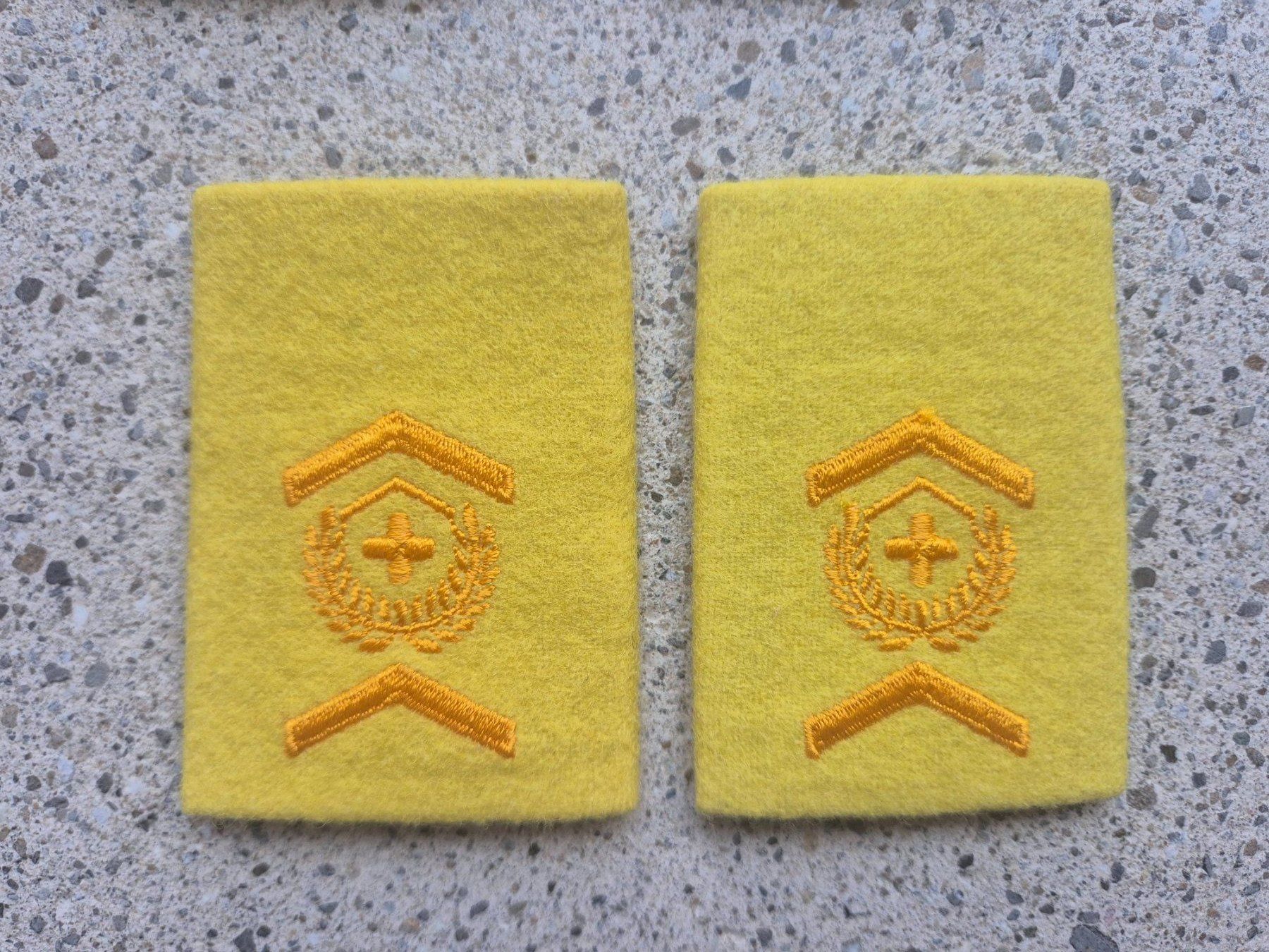 Schweizer Armee Placchette & Badge: Gradabzeichen Patten Set Fourier Panzergrenadier – Nuovo e nell'imballaggio originale da Riedholz venduto da fr_sIruP
