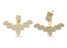 Ohrring Ear Jacket 925 gold Zirkon Statement pavé Cuff Silbe