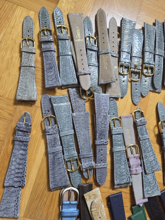 Bracciali & Braccialetti: Uhrenarmbänder-Konvolut: Leder, div. Farben & Grössen! – Nuovo e nell'imballaggio originale da Reinach BL venduto da Candro99 4