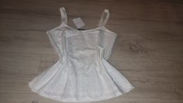 Wunderschönes, neues Sommer Top in Weiss mit Spitze, Gr. S