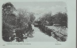 old UK Postcard WARWICK - CASTLE FROM THE BRIDGE B. & D. ak