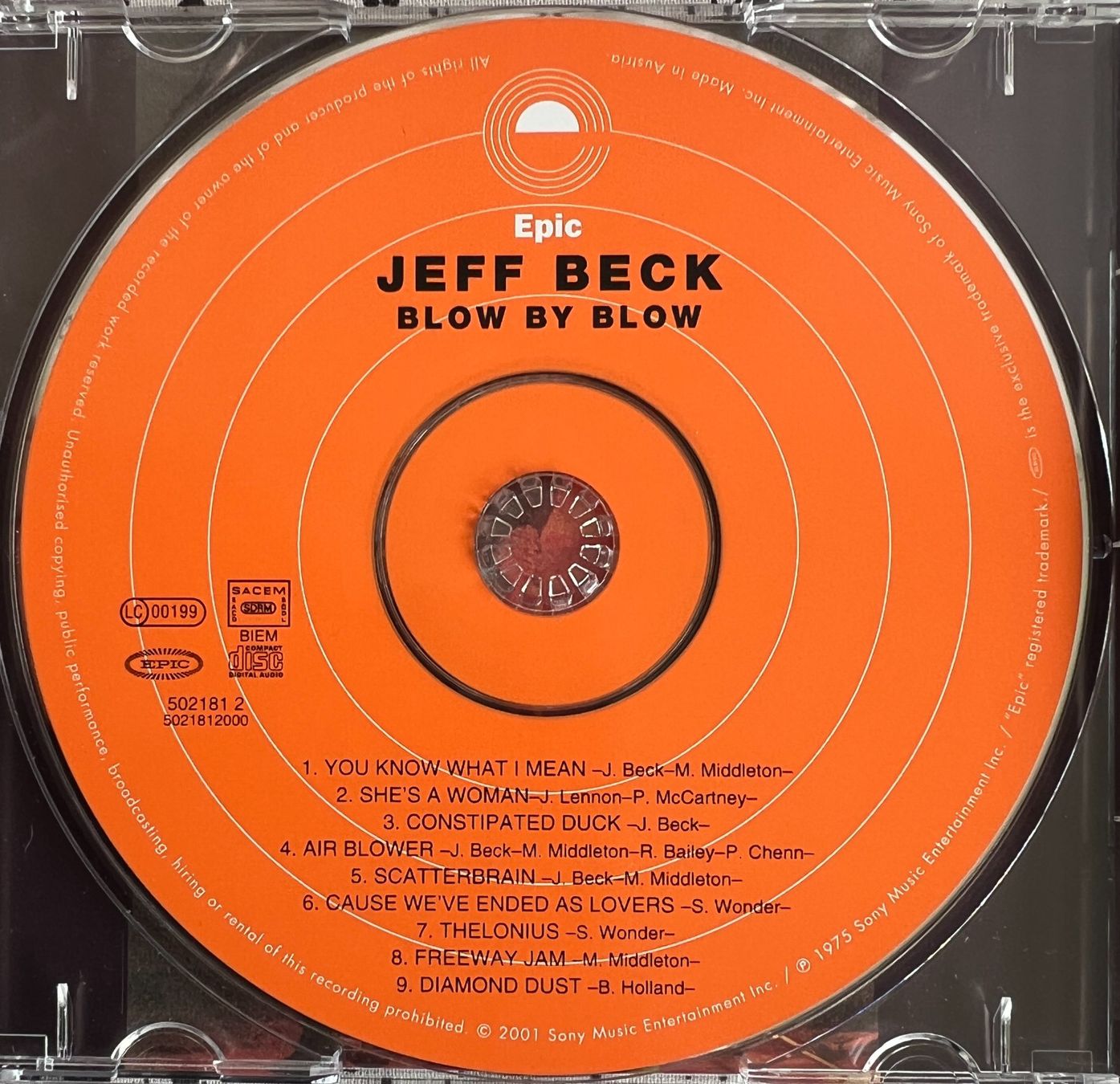 CD: JEFF BECK / Blow By Blow – Usato da Bischofszell venduto da kustavi 2
