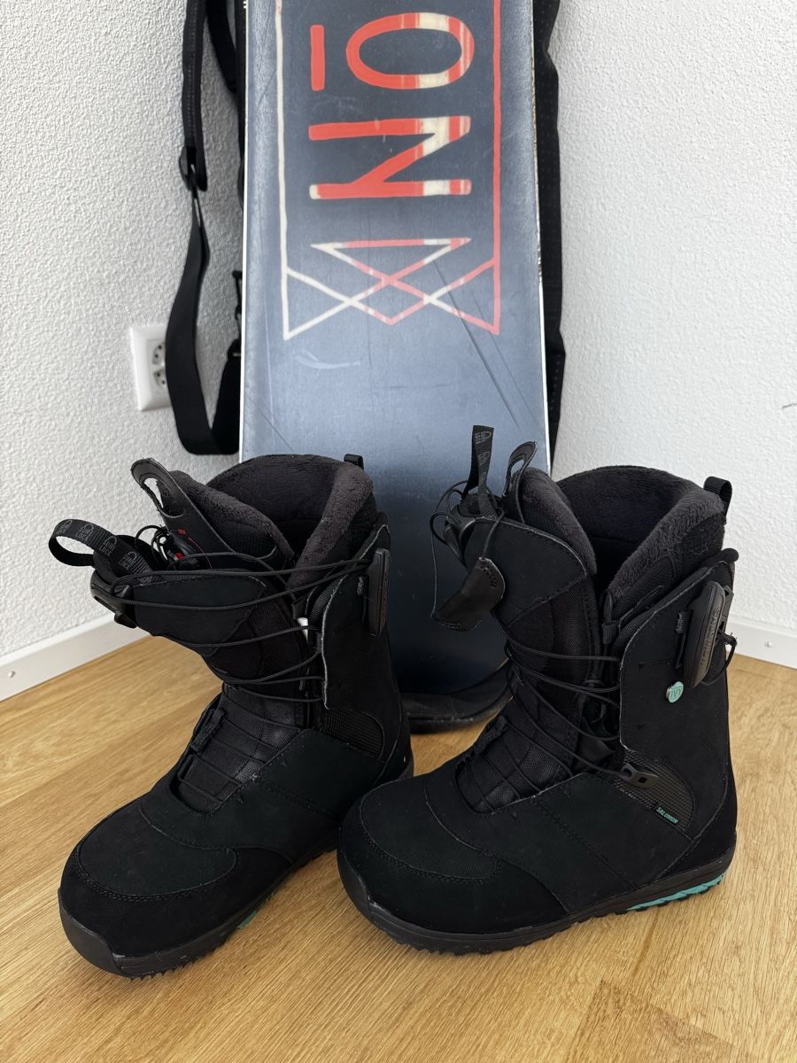 Salomon Board: Salomon Snowboard-Set mit Boots & Tasche – Usato da Ostermundigen venduto da ali_cds7 2