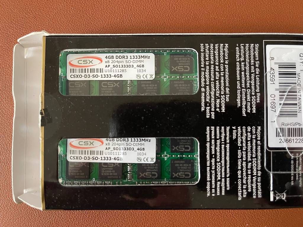 Lenovo Memory / RAM: 2x 4GB DDR3 1333MHz SO-DIMM – Gebraucht aus Luzern von svenindessau 2