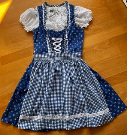 Dirndl blau-weiss Gr. 38