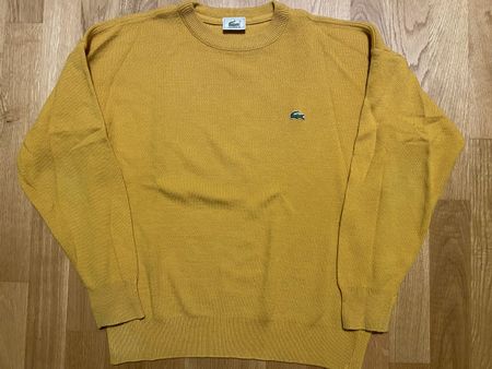Original Lacoste Vintage Pullover, Gr. 4 (M) Senfgelb