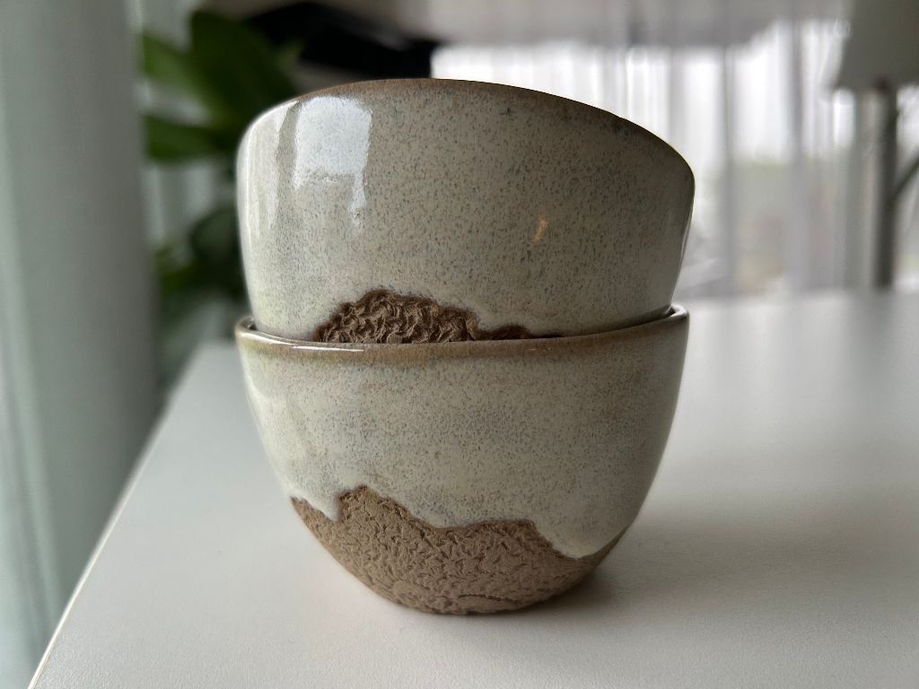 Tassen: Handgemachte Kaffeebecher aus Ton, 2er Set – Neu (gemäss Beschreibung) aus Oberrohrdorf von ceramiclove24 1