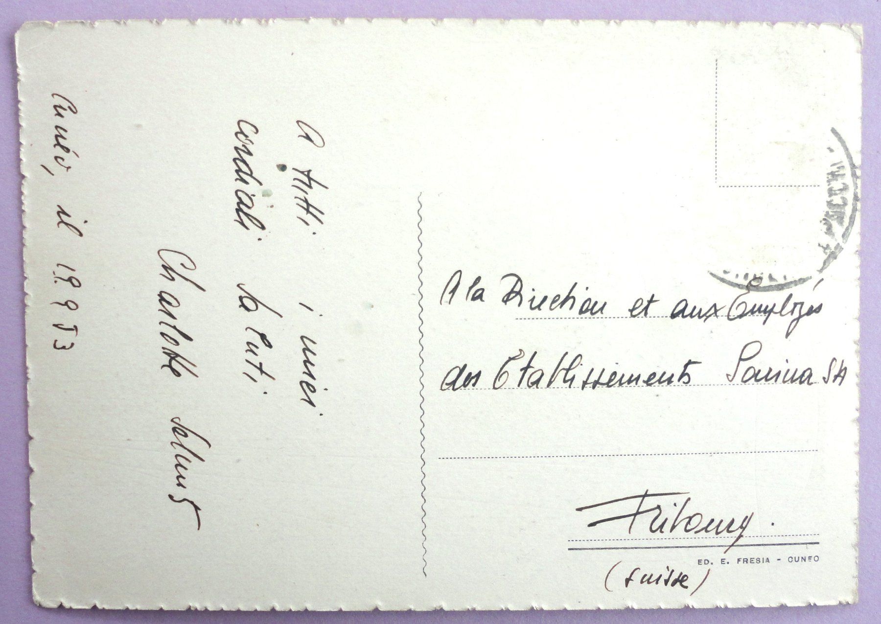 Cartoline postali: Cuneo - Nuovo Viadotto sulla Sture – Difettoso da Fétigny venduto da Billy2miny 1