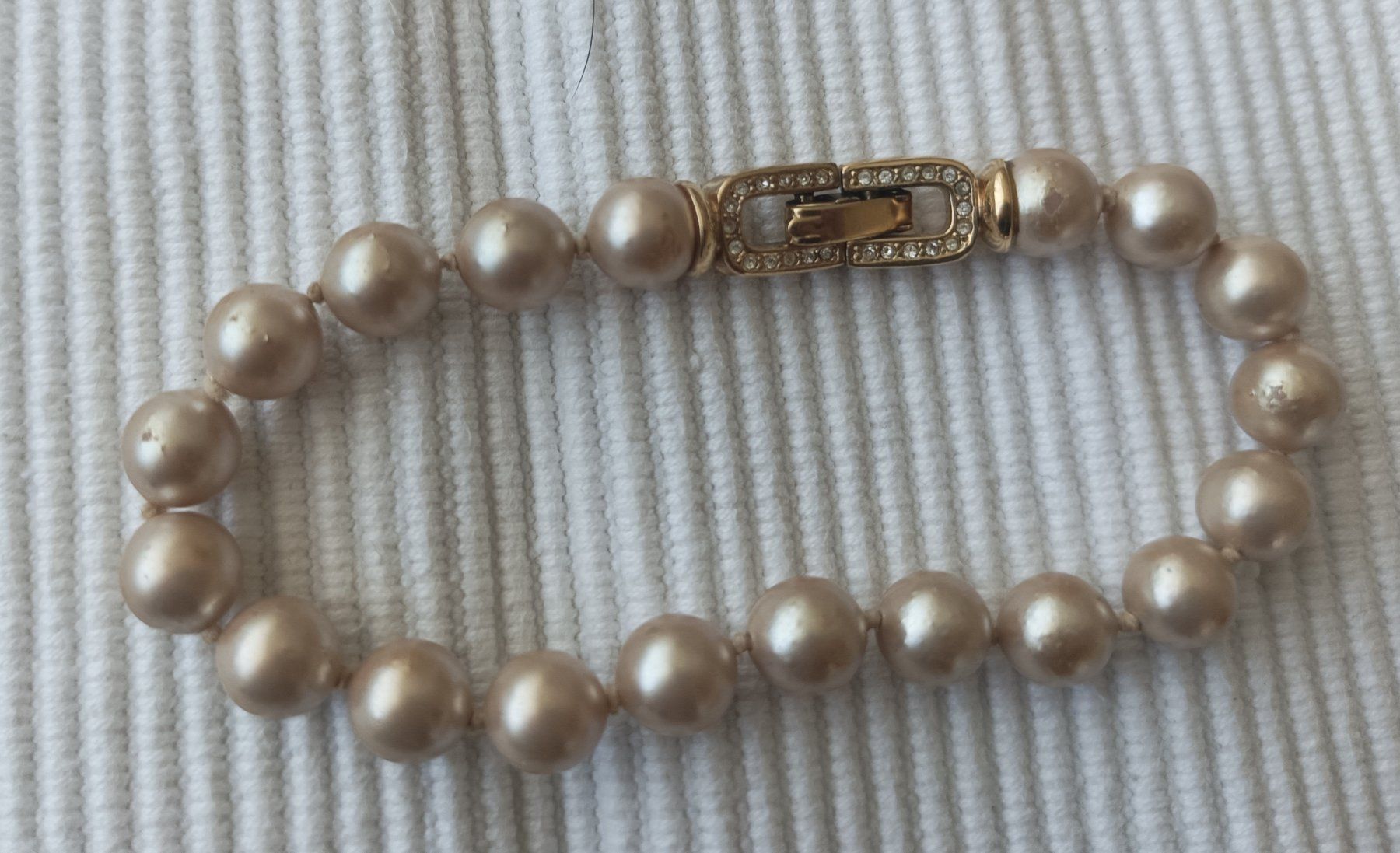 Pierre Lang Bracciali & Braccialetti: Perlenarmband mit Strass-Verschluss, Pierre Lang – Usato da Buchs/SG venduto da ori_k6tq