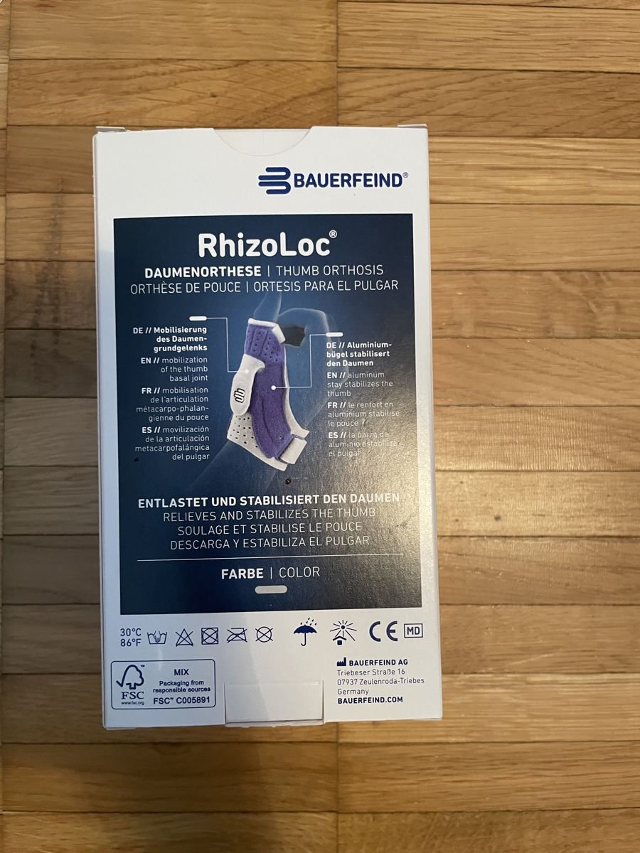 Attrezzature mediche: Bauerfeind RhizoLoc Thumb Brace - Size 1-Right Hand – Usato da Neuchatel venduto da shi_9fzw 4
