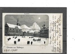 SZ Gruss aus Schwyz 1900 (Litho)