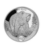 Kongo Worlds Wildlife 2022 Bear 1oz 999 silver