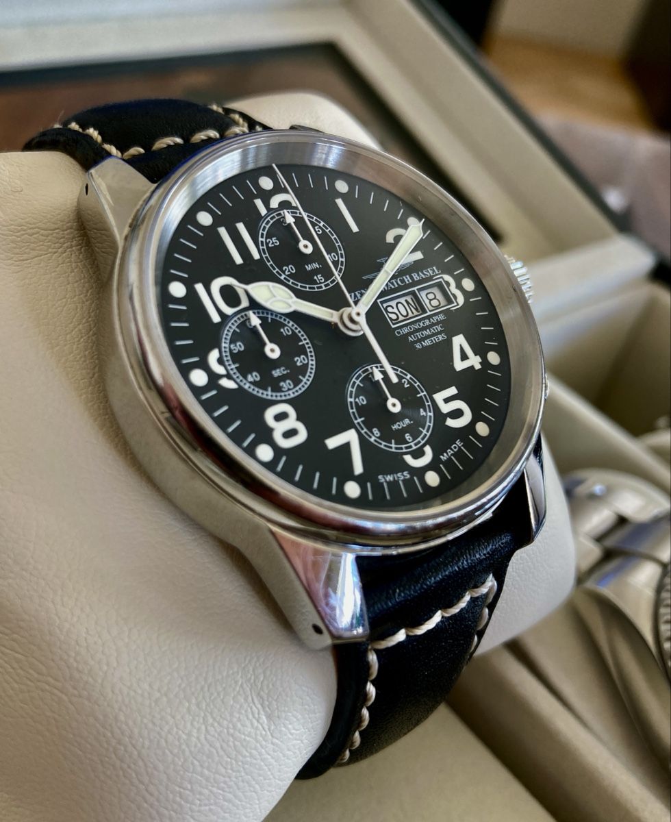 Zeno Orologi: Selten Zeno Classic Chronograph Day-Date Original – Usato da Feusisberg venduto da Aquasphere 1