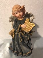 Figurine ange avec harpe en céramique
