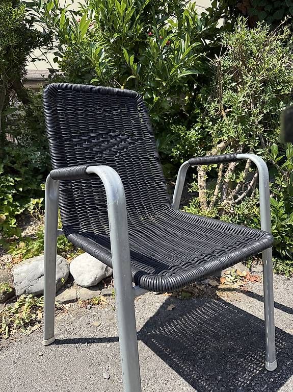 Set di tavolo e panche: Gartenmöbel-Set 2 Ratanstühle inkl. runder Tisch – Usato da Cham venduto da Benny23hh 3
