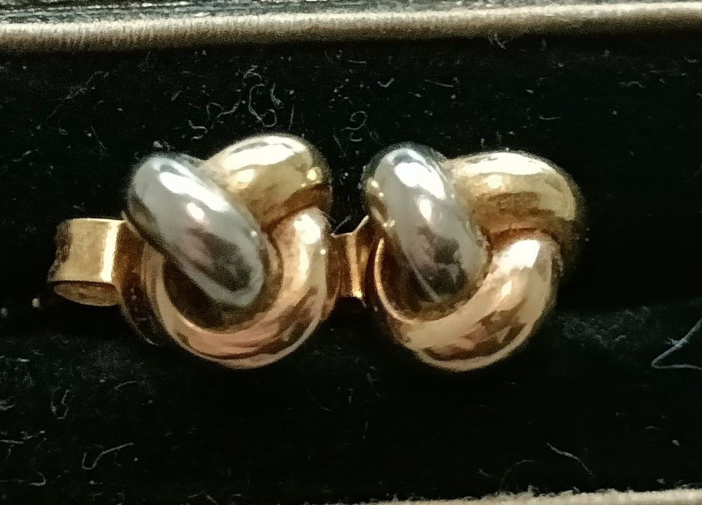 384 - Klassische Ohrstecker Gold 585 Gelb/weiß - Brillanten 0, 20 Carat   189246