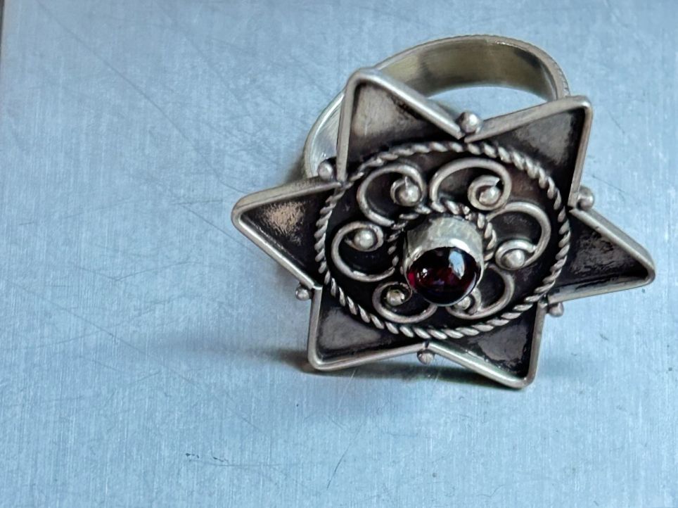 Anelli: Vintage Ring, Silberring STERN / Grösse 56 – Usato da Dittingen venduto da Bellevista 8