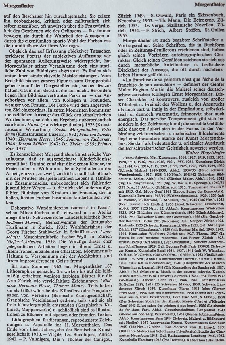 Dipinti: Ernst Morgenthaler (1887-1962) – Usato da Grosshöchstetten venduto da Perle1951 6