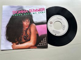 DONNA SUMMER tolle Single Disco 80's There goes my baby