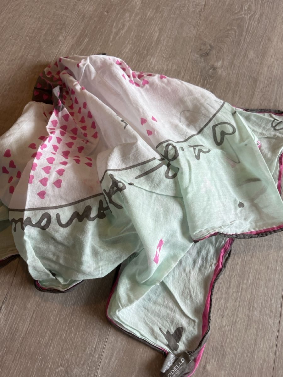 Codello Foulard & Sciarpe: Codello Tuch quadratisch mint pink weiss grau – Nuovo (secondo la descrizione) da Udligenswil venduto da nwal 1