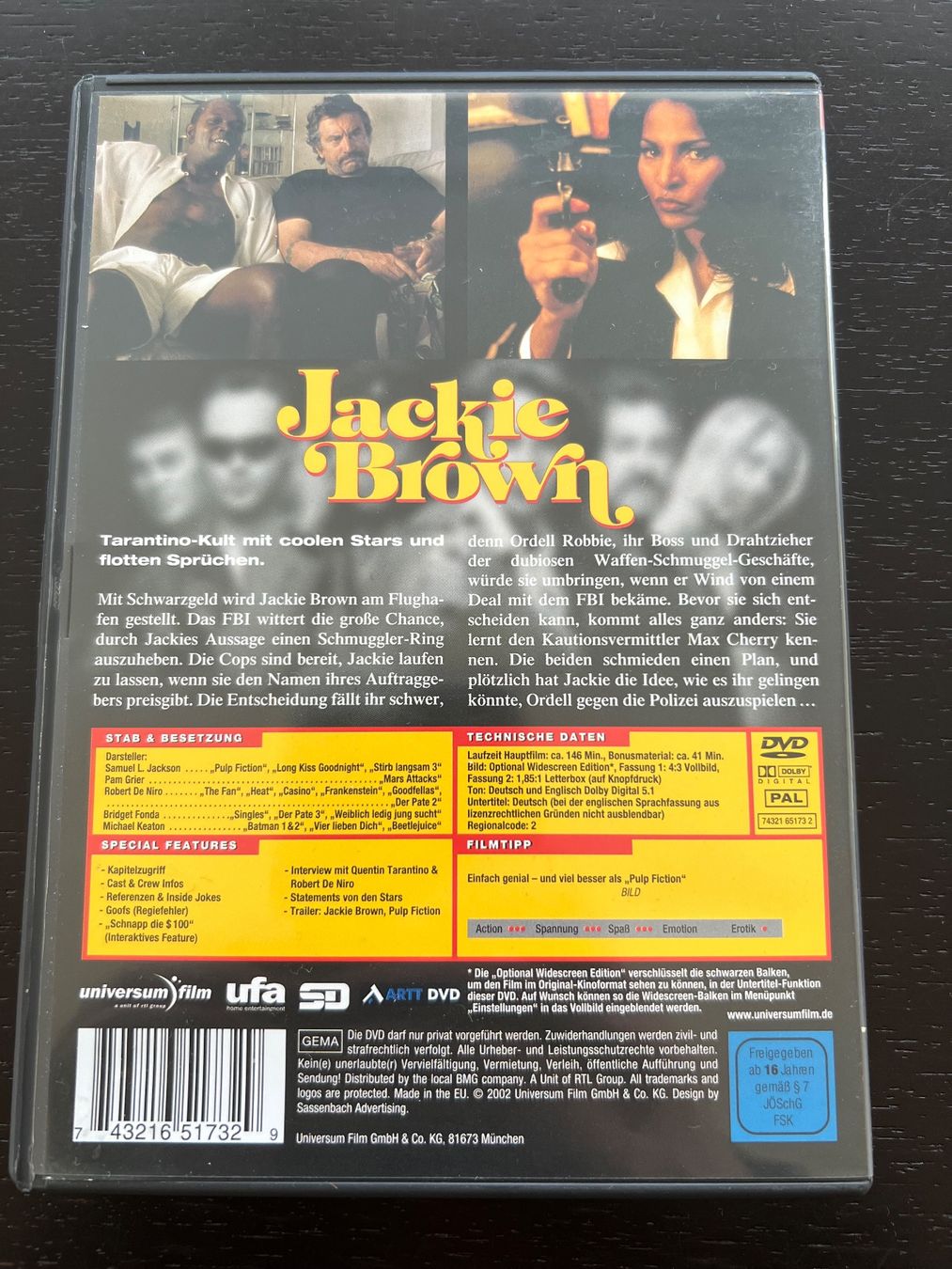 Tutti i DVDs: Jackie Brown, DVD, FSK16 – Usato da Jona venduto da brandillo83 1